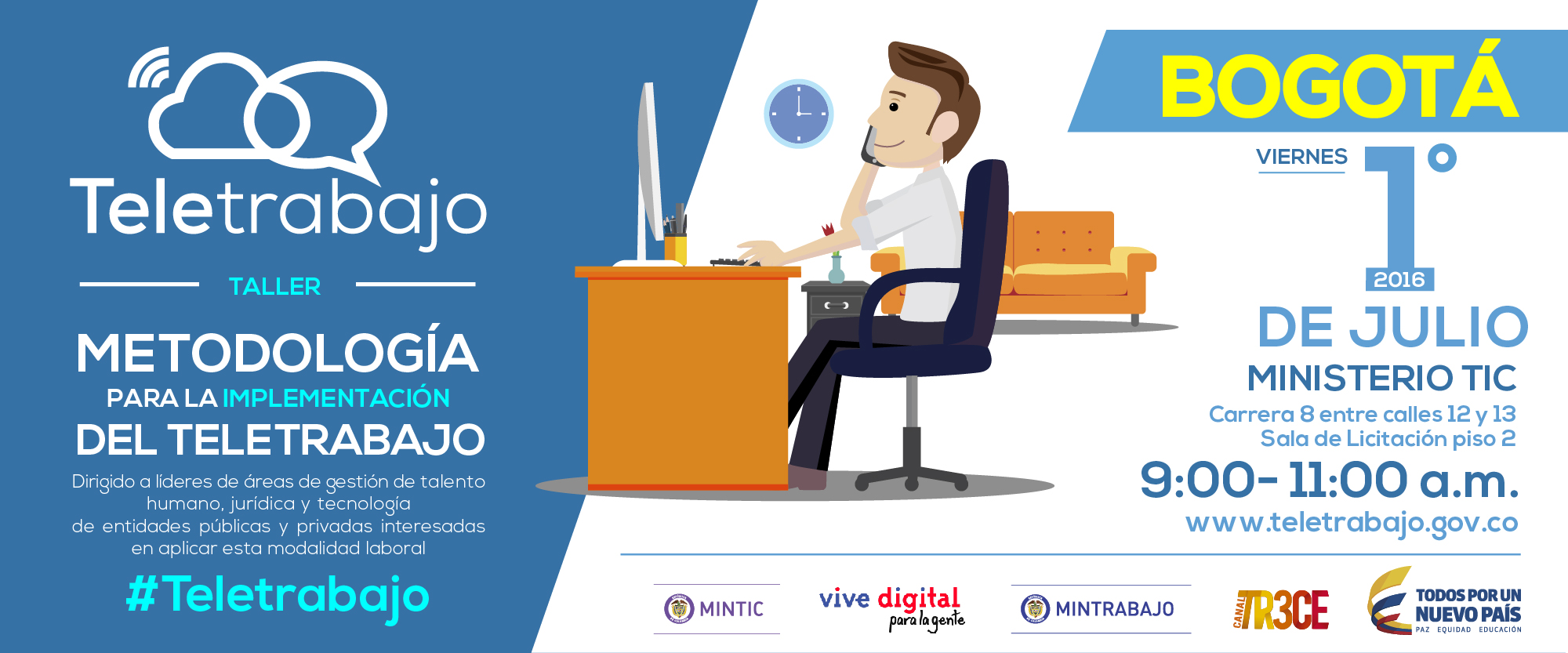 TALLER DE TELETRABAJO GRATUITO EN BOGOTÁ