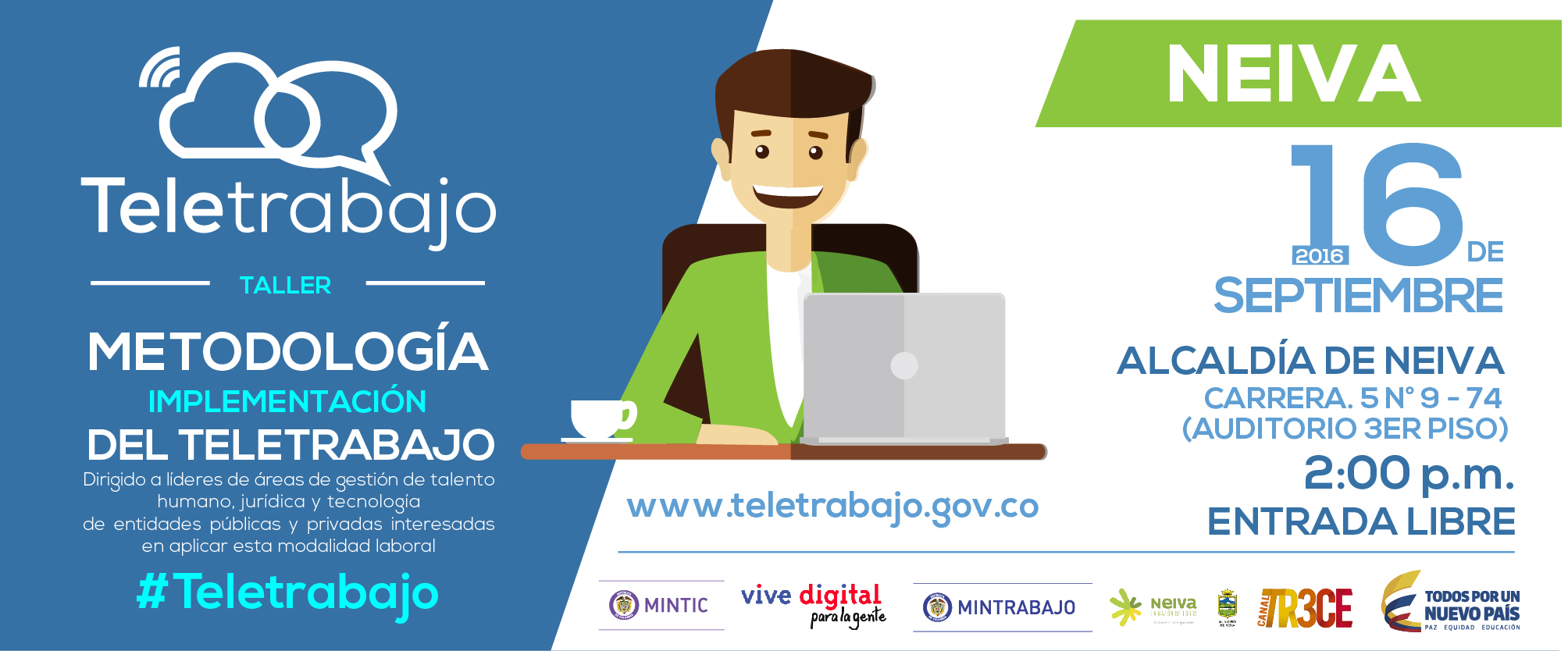 Neiva sigue preparándose para el Teletrabajo