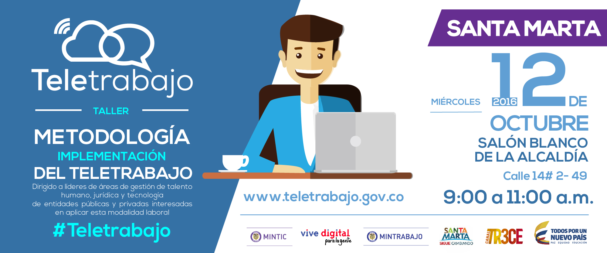 En Santa Marta, taller gratuito sobre Teletrabajo