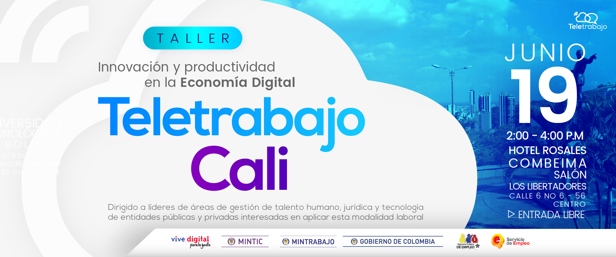 Aprenda qué es el Teletrabajo con taller gratuito de Cali