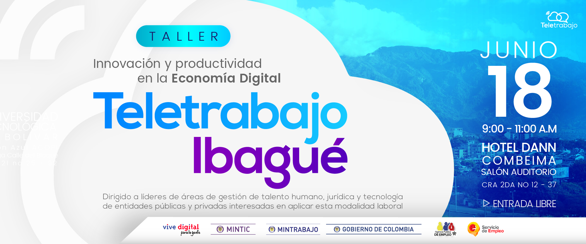 Empresas de Ibagué tendrán taller gratuito sobre Teletrabajo