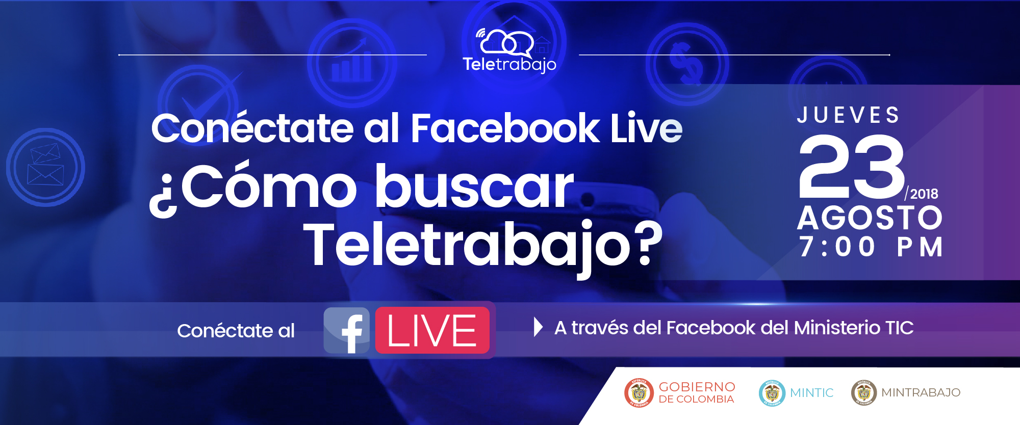 Conéctate al Facebook Live ¿Cómo buscar Teletrabajo?